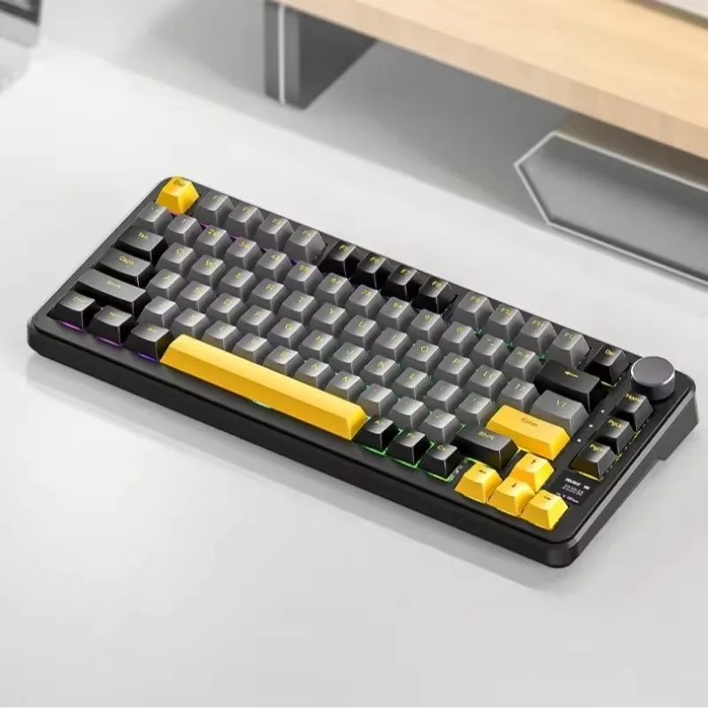 어택 샤크 X85 PRO 트라이 모드 75% 가스켓 기계식 키보드 (TFT 스크린 및 노브 포함), 핫스왑 키, RGB 백라이트 키보드