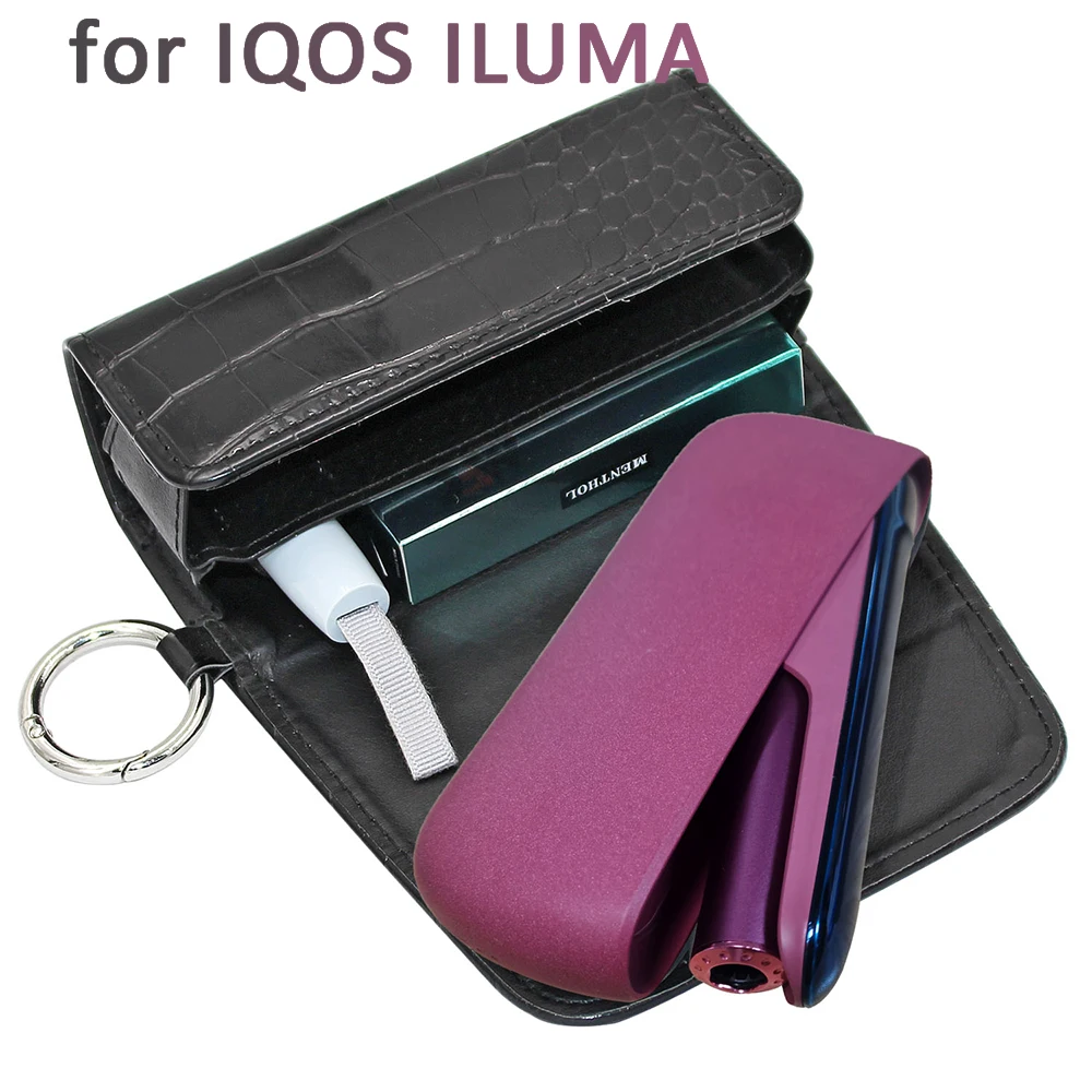 Mode Flip Book Cover für iqos iluma Fall Leder Brieftasche Fall Beutel Tasche Halter für iqos illuma Halter Zigaretten zubehör