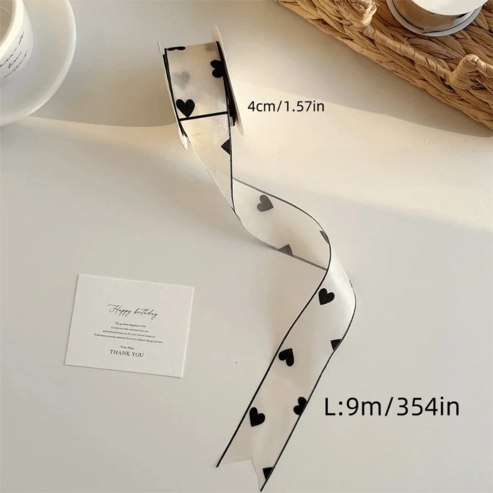 Polyester Love Printed Ribbon for DIY Sewing and Gift Packaging