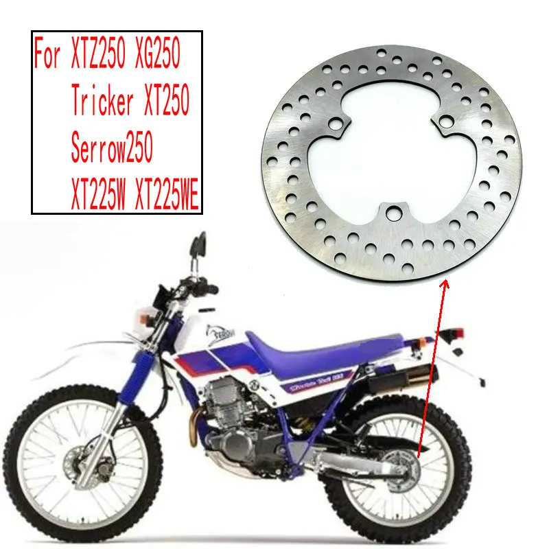 

Motorcycle Rear Brake Disc Rotor For Yamaha XTZ250 XG250 Tricker XT250 Serrow 250 XT225W XT225WE