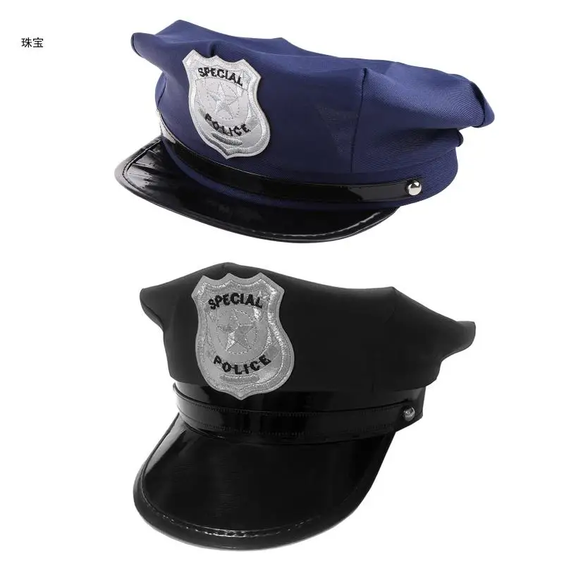 

X5QE Cosplay for Police Hat Halloween Supplies Special for Police Props