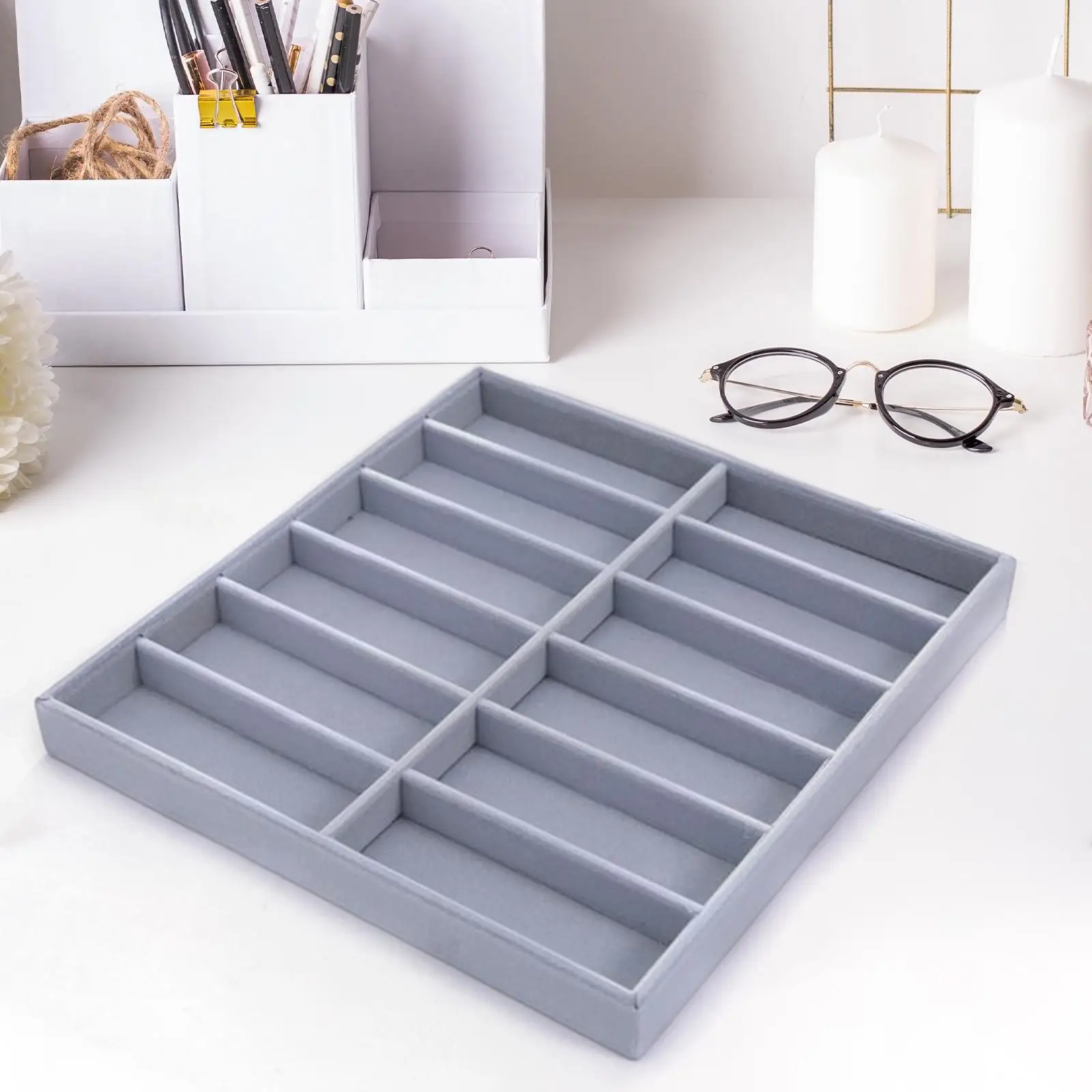 

Sunglasses Holder Organizer Eyeglass Storage Case for Travel Closet Desktop