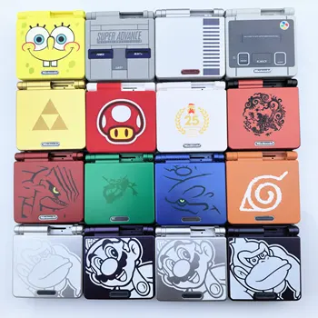 Scocca di ricambio per GBA Game Boy Advance SP, edizione limitata Super Mario, custodia personalizzata stampata per la riparazione di console di videogiochi retrò