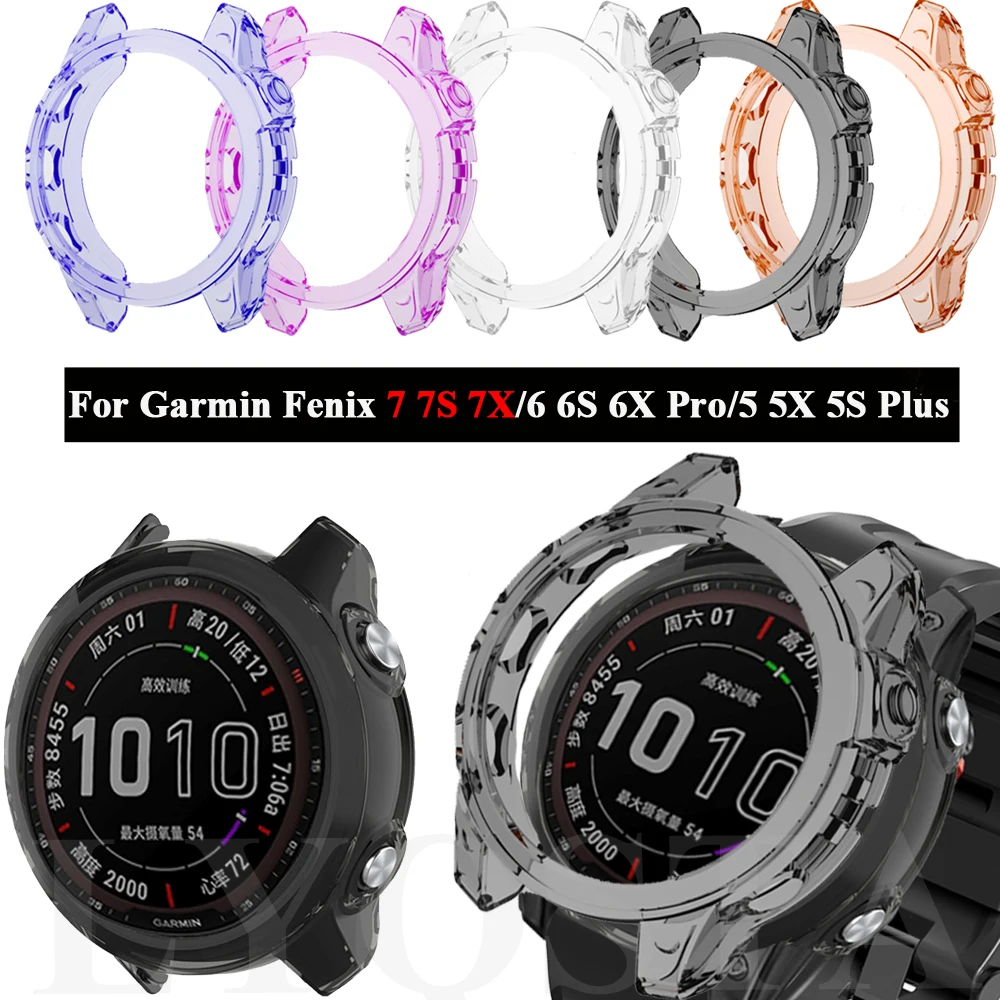 

ТПУ защитный чехол для смарт-часов Garmin Fenix 7 7S 7X, мягкий силиконовый бампер, рамка, аксессуары для Fenix7 6 6S 6X 5X