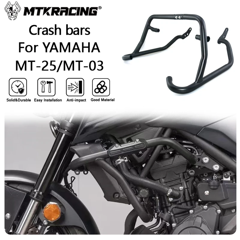 MTKRACINGCrashbarsForYAMAHAMT25MT0320202024MotorcycleBumper
