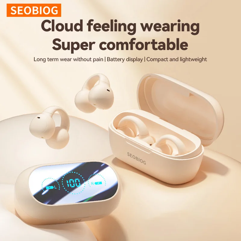 Wireless Bluetooth Earbuds with Intelligent Noise Reduction and LED Display