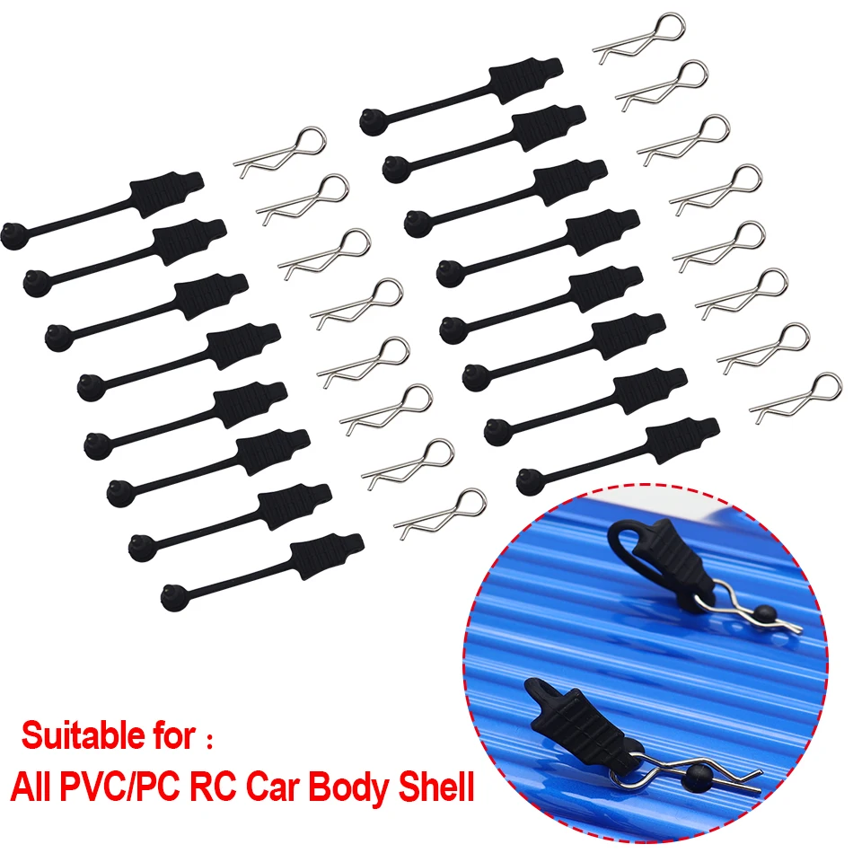 Rubber Body Clip Retainer Kit body clip retainer kit For Mojave Limitless Typhon Kraton 1/7 1/8 RC Car Parts