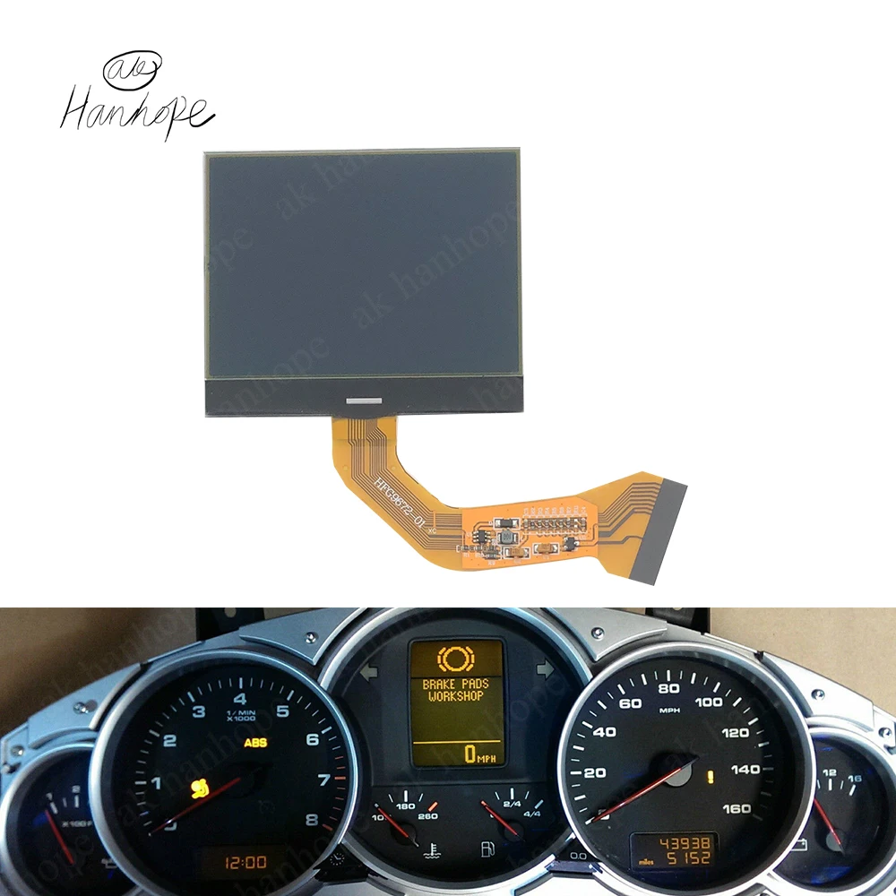 For VW Touareg V6 2004-2007 Porsche Cayenne S 2003-2009 Instrument Cluster Monochrome LCD Screen Display lcd display instrument cluster display