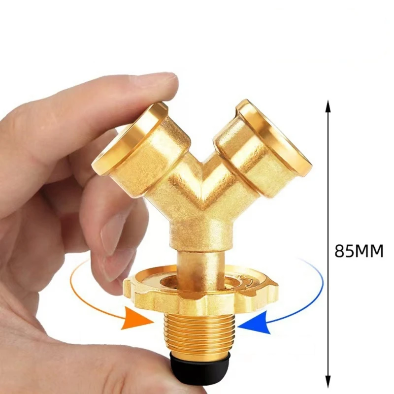 Gas Cylinder Three Way Joint Three-way Connector Sturdy Shunt Connector Brass Material Liquefied Gas Regulator for Gas images - 6