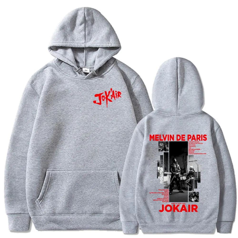 Sweat à Capuche Graphique Jok'air Jok'travolta - Style Hip-hop Vintage, Unisexe - Matière Polaire Douce, Poche Kangourou - 3