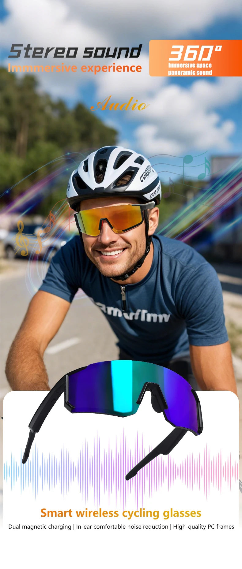 LIGE Ciclismo Sport all'aria aperta Bluetooth Chiamata Occhiali da sole intelligenti Occhiali da mountain bike Guida Arrampicata Strada Pesca Moto_voghion.com