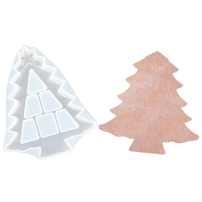 

Форма силиконовая для рождественской елки, форма для отливки из эпоксидной смолы для украшения рабочего стола, коробка для хранения ювелирных изделий, поделки своими руками