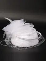 Wedding Bridal Hats Fascinators For Woman Lady With Feather Veil Cocktail Tea Party Dress Elegant Kentucky Derby Cap Church Hat - Image 3