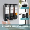 Shampoo Dispenser for Shower Wall Mounted Shower Soap Dispenser Refillable Liquid Soap Dispenser Bottle Home Bathroom Containers 3