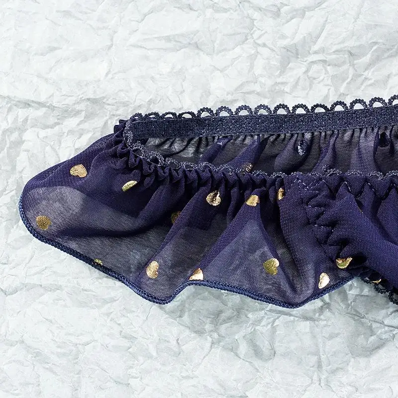 1Pcs Sexy Thong Low Waist Bow Decoration Pleated Lace Woman Girl Comfortable Soft Panties Breathable Underwear Lingerie