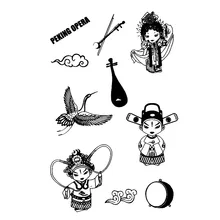 

2022 New Chinese Retro Drama Clear Stamps DIY Scrapbook Card Album Paper Craft Silicon Rubber Roller Transparent Stamps 11*16cm