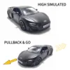 1:36 Audi R8 V10 Coupe Pullback Toy Car Model Official Licensed Alloy Diecast Vehicle Scale Replica Xmas Gift Kid Boy Toy 2