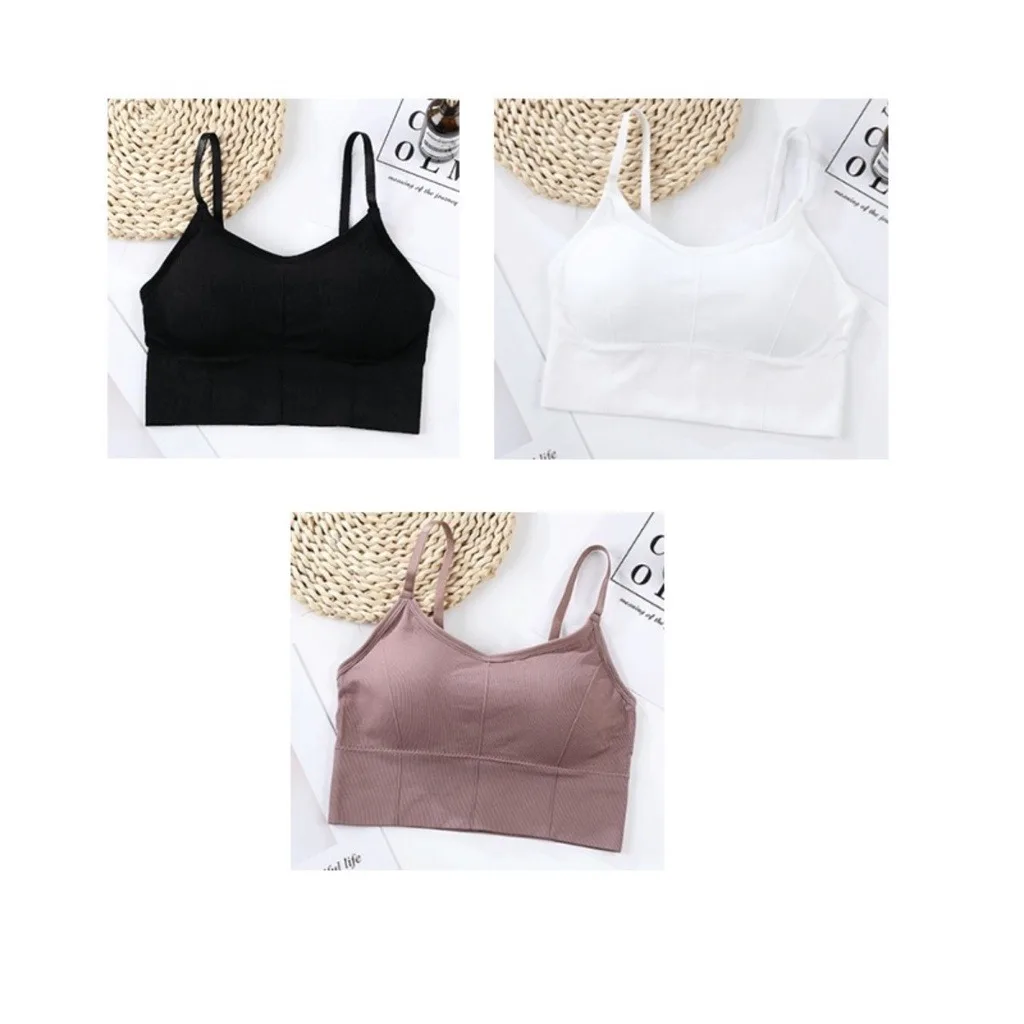 ZXYOUPING 3PCS Adjustable Sports Bra with removable cups Seamless Comfortable Sexy Wireless Bra For Women /fitness/Yoga/Sports/g