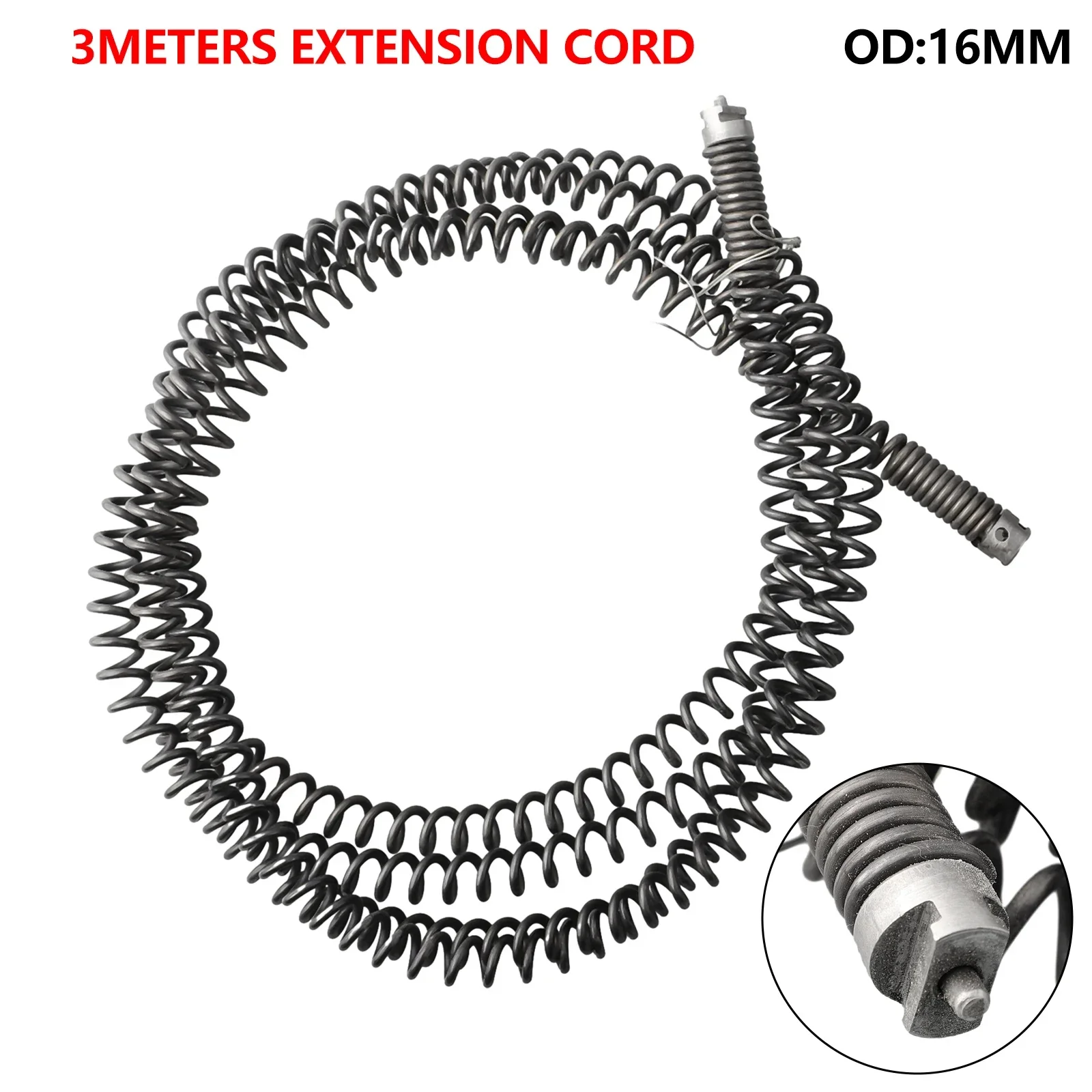 5m Pipe Dredging Tool Spring Pipe Sewer Drain Cleaner Machine Extension Sewer Drill Remover Bathroom Tool Accessories