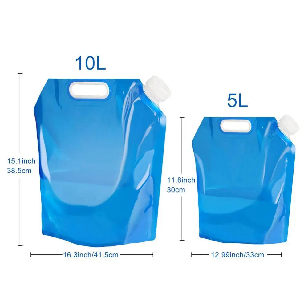 5/10L Water Storage Bag Outdoor Camping Water Bag Foldable Water Bucket Picnic BBQ Water Can Folding Travel Water Container