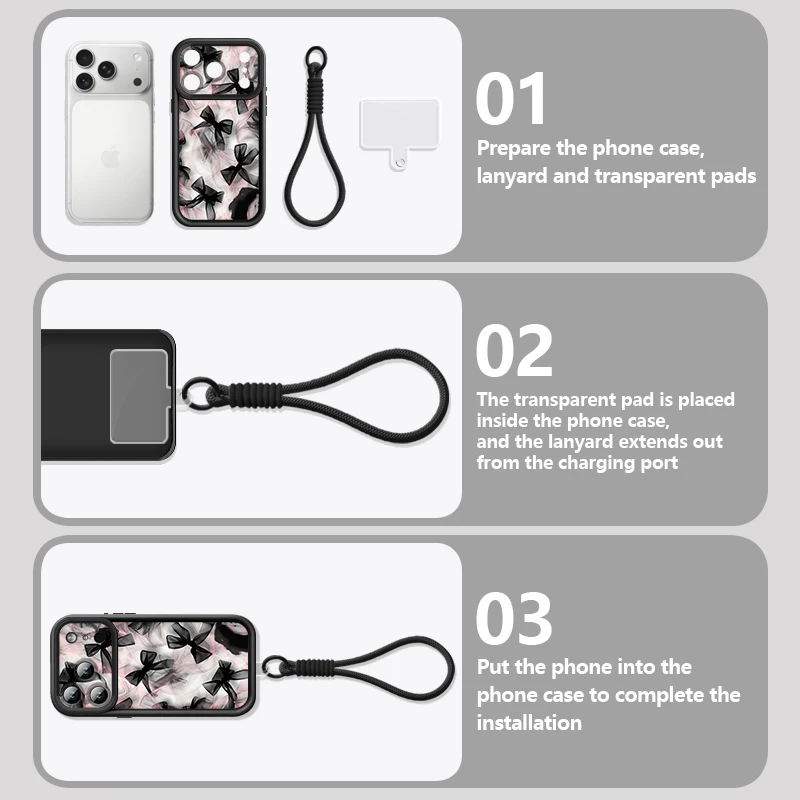 Vibrant Ribbon Bow Pattern Shockproof Phone Case - TPU Silicone Cover