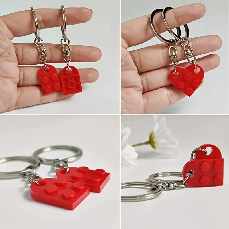 Couple Style Charming Heart-shaped Keychain Set -2 pcs Matching