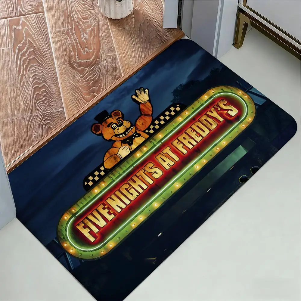 영화 Five N-Nights At F-Freddys2 플로어 매트 아늑한 플란넬 부드럽고 두꺼운 미끄럼 방지 매트 거실 침실 주방 장식 러그