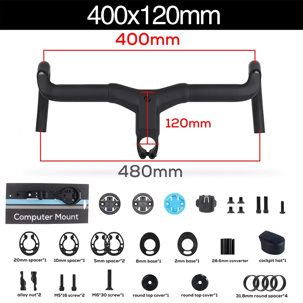 パーツ Syncros CRESTON IC SL 400mm/130mm SYNCROS Creston iC SL X 400mm Integrated Cockpit