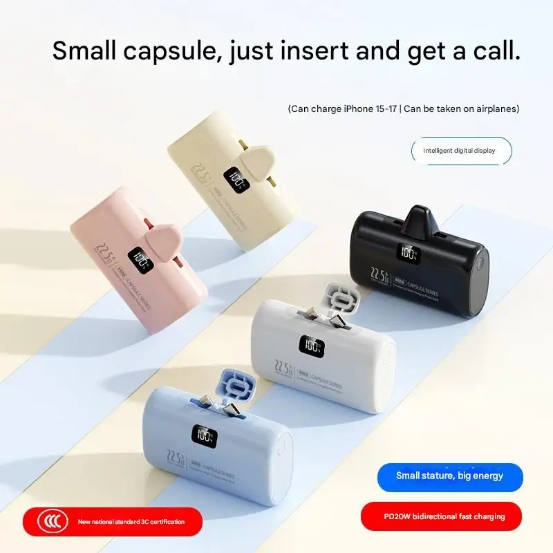 For xiaomi 22.5W Ultra-fast charging 30000mAh Mini Portable Charger USB-C Power bank Universal Compatibility Type-C for iphone