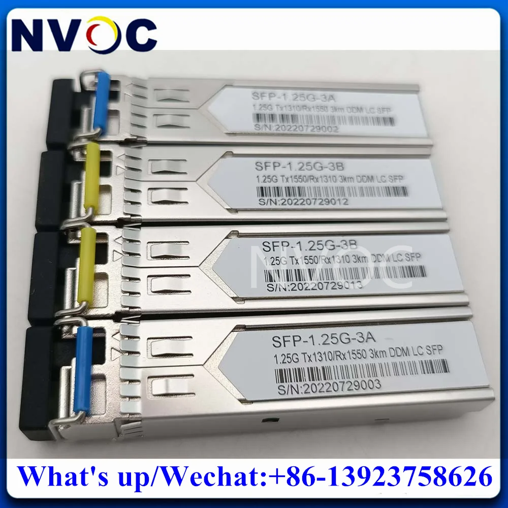 2Pair 1.25Gbps SFP BiDirectional Transceiver,3KM,1310/1550nm,LC/SC