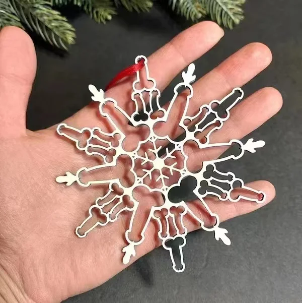 Ornements en métal amusants pour décoration d'arbre de noël, parodie créative, pendentif de voiture de bureau, enterrement de vie de jeune fille, cadeaux de bonne année