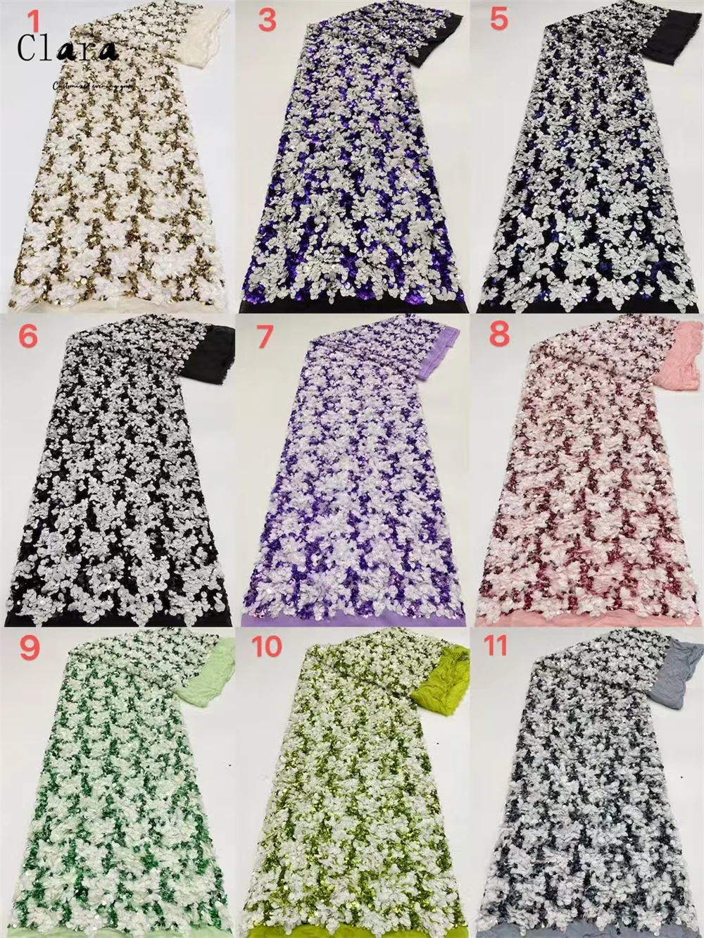 فستان كريمي بطبقات ناعمة وتطريز أنيق