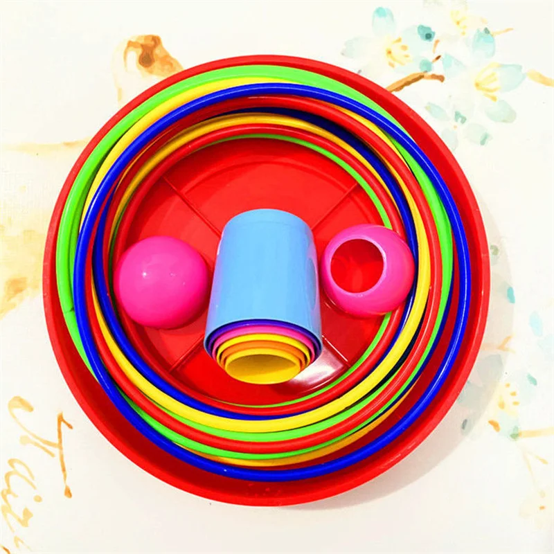 Children Throw Circle Game Ferrule Stacked Toys Fun Indoor Outdoor Parent-Child Interactive Circle Layers Early Education Gift — view 5