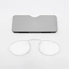 2024 Titanium Mini Reading Glasses Clip Nose Round Optical Glasses With Box Wallet Portable Prescription Eyewear Degree 1 To 3 3