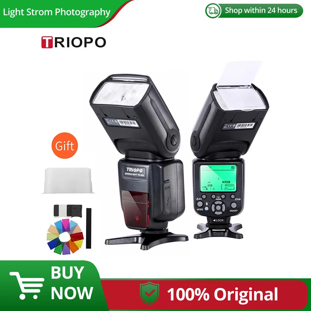 Camera Flash TRIOPO TR-988 TTL HSS High Speed Sync Camera Speedlite Flash for Canon and Nikon 6D 60D 550D 600D D800 D700 Digital SLR Camera