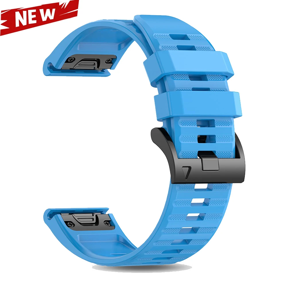 Silicone Sport Watch Band - Quick Fit Strap Bracelet, 22/26mm