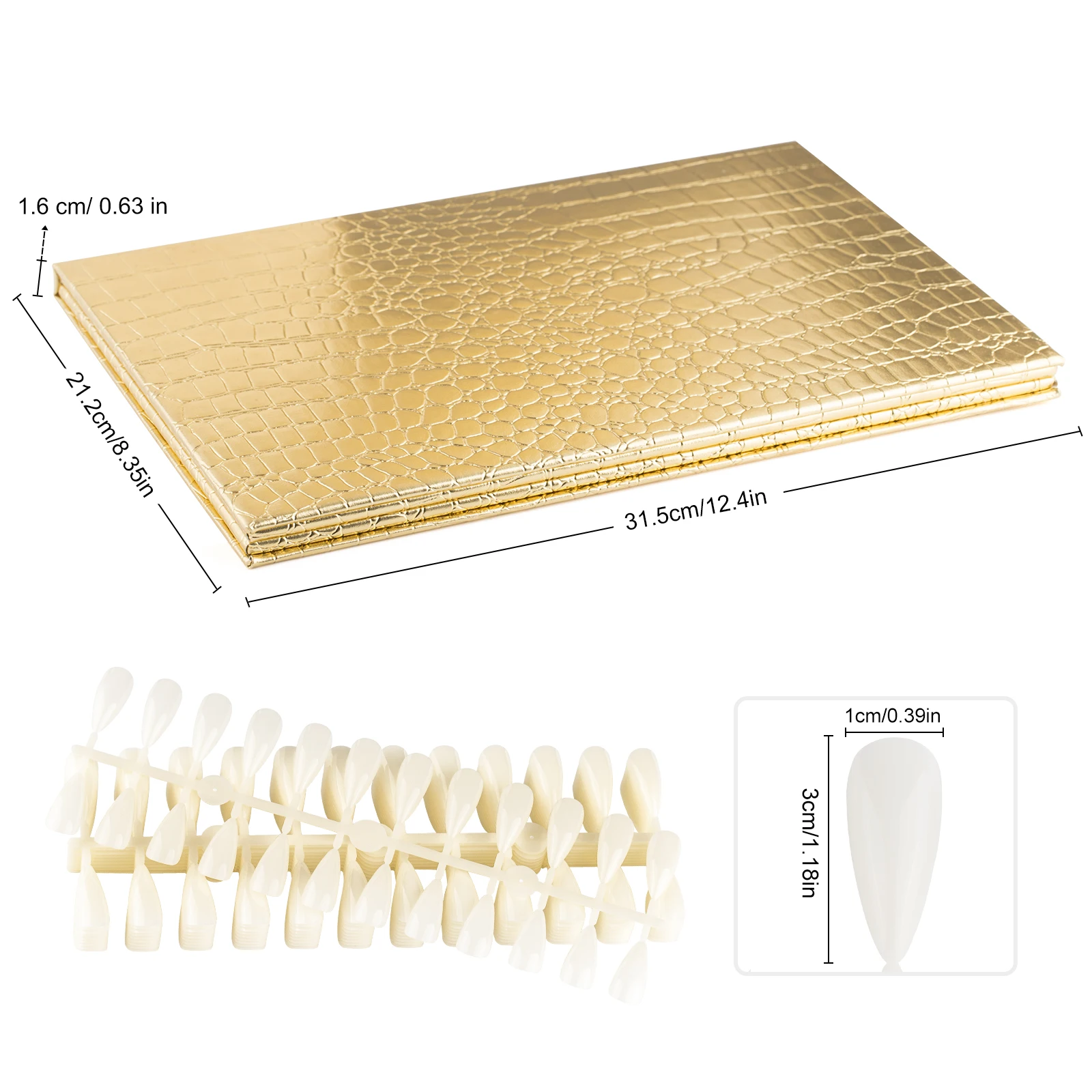 Nail Display Book TP 216 Colors Anselfs Nail Swatch Display Color Chart With 240 Tips Practice Design Sample Art Salon Set