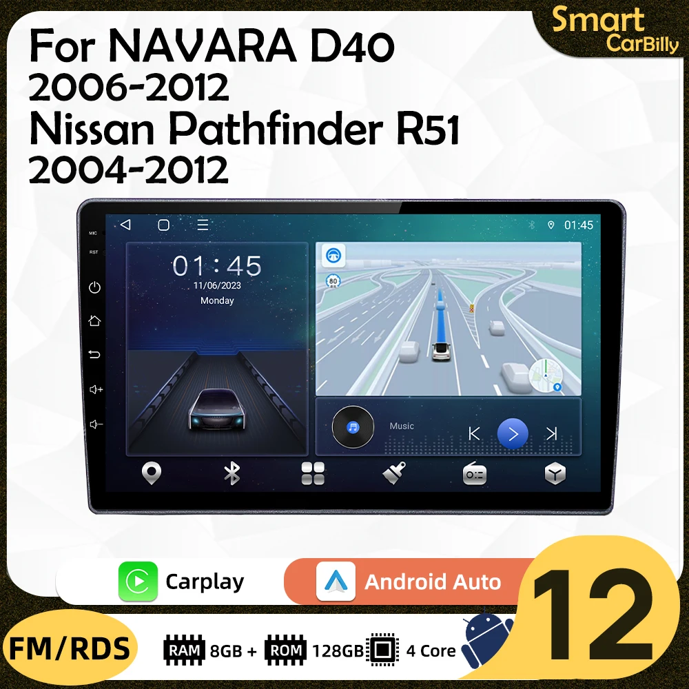 9 inch dubbele Din autoradio voor Nissan Pathfinder R51
