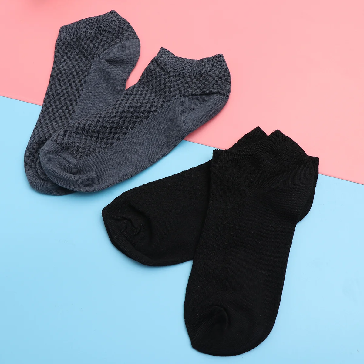

5 Pairs Men Ankle Low Cut Socks Breathable Comfy Casual Non-Slip Socks