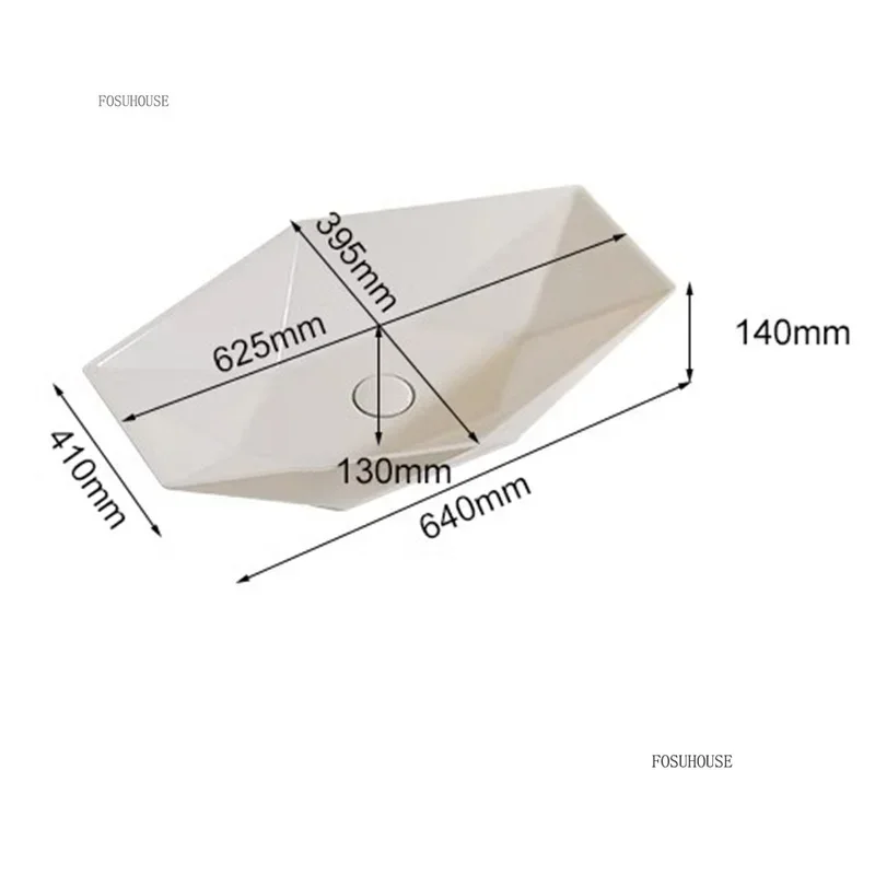 Nordic Creative Design Bathroom Sinks Light Luxury Ceramic Countertop Sink Household Balcony Hotel Wash Basin Home Furniture