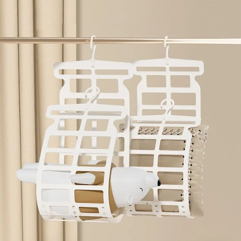 Multifunctional Hanging Pillow Drying Rack Windproof Adjustable Toys Doll Hanger ABS Wardrobe Cushion Storage 5