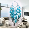 Blue Dream Catcher Pendant Hand-woven Car Decor Pendant Art Crafts Romantic Creative Handmade Black Beads for Girlfriend Gift 6