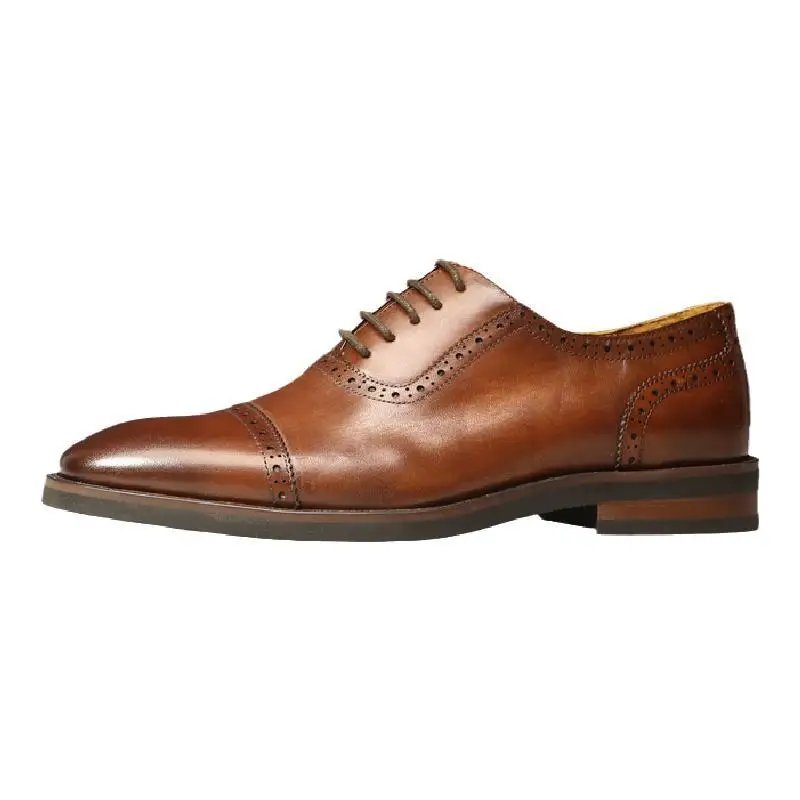 

Oxfords Men Shoes Fashion Business Casual Party Retro Carved Lace-up Brogue Dress Shoes
