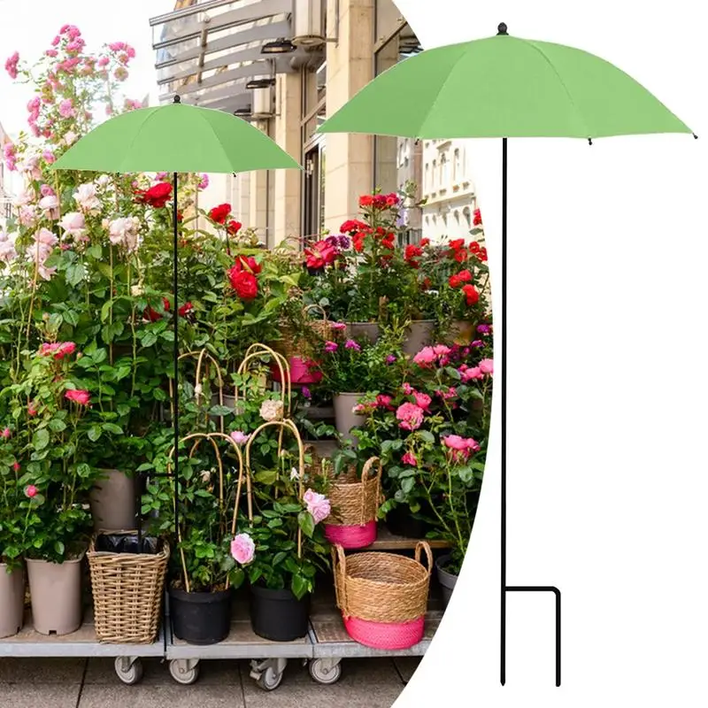 Sandy Plant Umbrella Adjustable Garden Shade Home Garden Supplies for Flowers Balcony Summer Beach Lawn Outdoor Rainproof