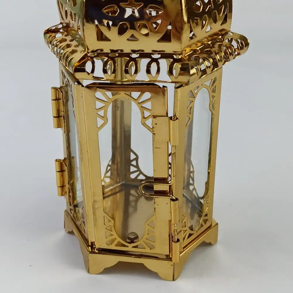 Description Picture 6 of item1pcs Romantic Candle Holder Tealight Holder Handicraft Ornaments Indain Moroccan Style Iron Tonal Large Tall Glass Lanterns