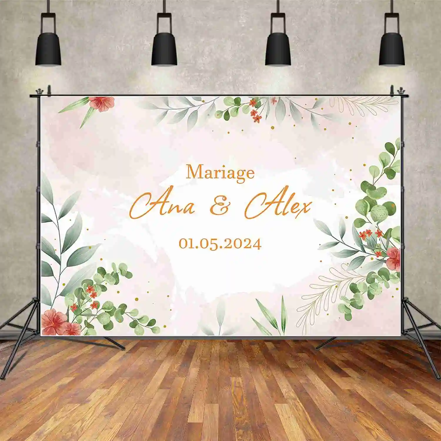 

MOON.QG Flower Country Wedding Photography Backdrops For Reception Mariage Party Photo Backgrounds Custom Banner Photocall Props