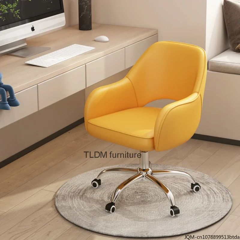 

Modern Simple Office Computer Chair, Comfortable and Sedentary Study Bedroom Desk Swivel Chair Dressing Chair Home Furniture