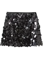 Women Fashion With Sequined Solid Side Zipper Mini Skirt Vintage High Waist Female Chic Lady Skirts - Image 3
