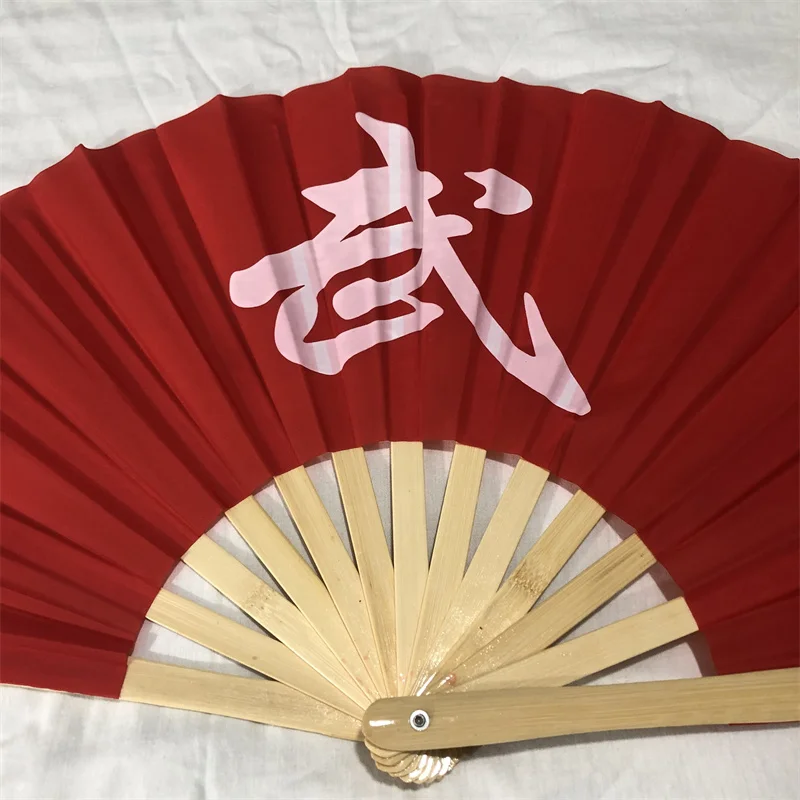 Ventaglio Tai Chi Kung Fu - In Seta E Bambù, Per Danza E Arti Marziali, Colore Rosso (33cm) - Foto 8