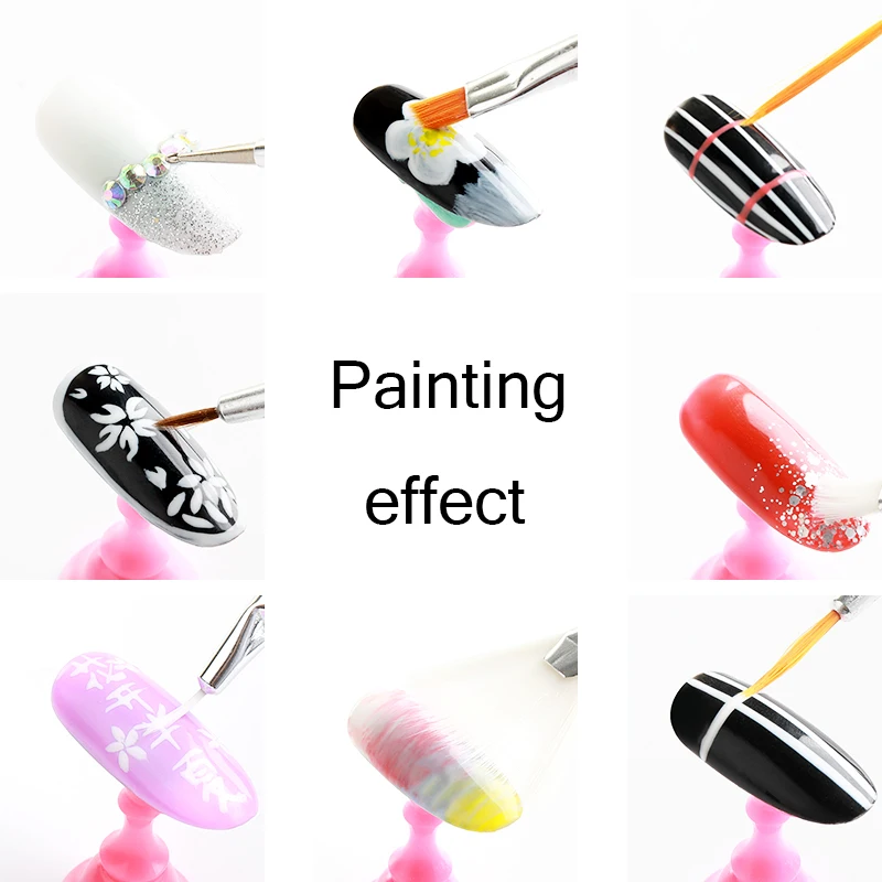 PINPAI 15PCS Nail Brushes Builder Gel Polish Painting Liner Nail Art Draw Print Brushes Set Manicure DIY Dotting Point Tool Kits 2